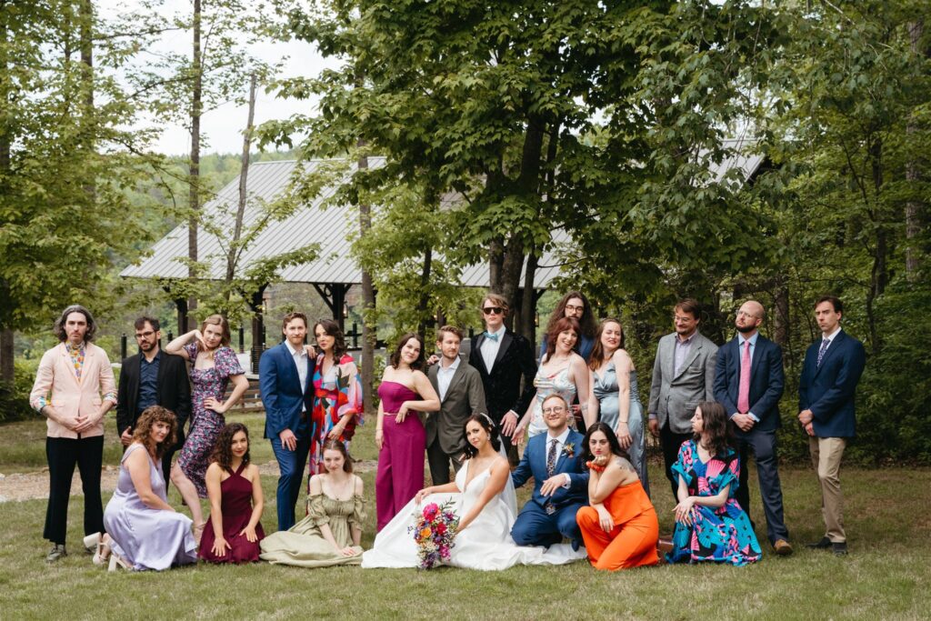 group photo at Burns Fluff Wedding